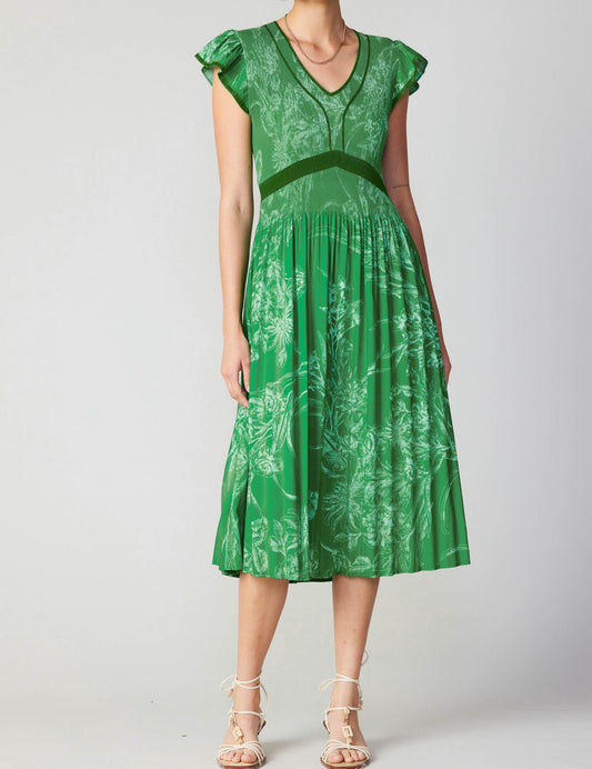 Spring Green Dress- Elegance at It's Best